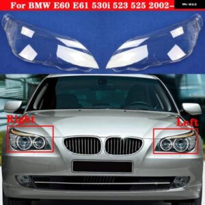 BMW 5 シリーズ E60 E61 530I 523 525 2002-2009 フロント ヘッドライト カバー ランプシェードランプカバー ヘッドランプ ライトカバー ガラスシェル