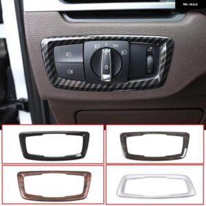 BMW ABS カーボン ヘッドライト スイッチ ボタンフレームカバー ステッカー トリム X1 F48 X2 F47 2016-2022 1 シリーズ F20 F22 2016-2019