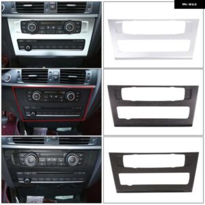 BMW カーボンスタイルカーエアコン音量調整フレームトリム CD パネルカバー X3 F25 X4 F26 2011-2017