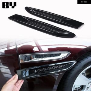 ジャガー ABS カーボン/ブラック XF XE F-PACE カーサイドフェンダーベントトリムカバー フェンダーサイドエアアウトレット 2個