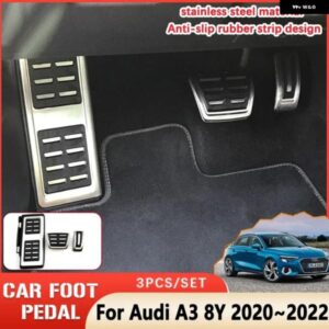 アウディ ブレーキペダル A3 8Y 2020 2021 2022 自動車用ステンレスゴム滑り止めドリルなしペダル MT