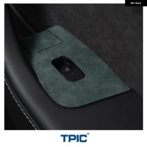 テスラ アルカンターラ モデル 3 Y 2019-2023 ウィンドウリフタースイッチ ボタン 装飾 カバー トリム ステッカー カー インテリア