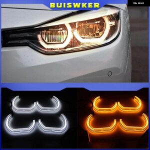 BMW LED エンジェルアイズ 3 シリーズ E90 E92 E93 M3 2007-2013 クーペ カブリオレ ライト HALO 3D DTM LCI スタイル アクリル