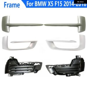 BMW フォグランプ フレームカバー X5 F15 2014-2018 車 ABS フロント フォグランプ フロントバンパー フォグランプ マットトリミングベゼルカバー