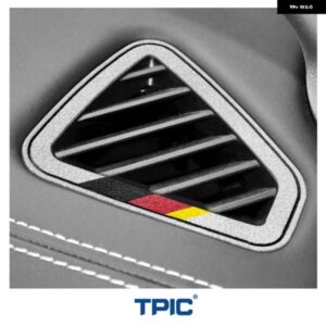 BMW アルカンターラ インテリア トリム X5 F15 2014-2018 インストルメント ダッシュボード サイド エア ベント アウトレット ステッカー M スポーツ カー