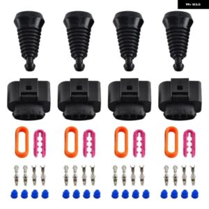 アウディ 4X イグニッションコイルコネクタリペアプラグキット 1J0973724 A4 A6 A8 VW ゴルフ ジェッタ パサート ポロ トゥーラン