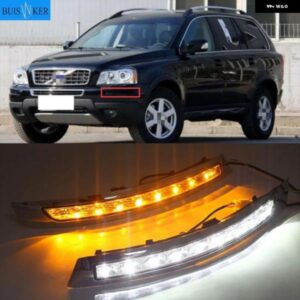 ボルボ 2個 車 デイタイム ランニングライト LED DRL XC90 2007-13 ランプウィンカー フォグランプ 点滅