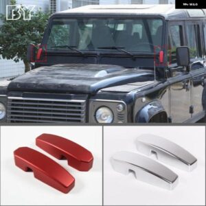 ランドローバー アルミフロントウィンドシールドラッチ レッド/スタイルキャッチキット トリムカバー ディフェンダー90 110 2004-18付き