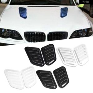 BMW 2個 ABS エアフローインテークフードスクープベント ボンネット カバー 汎用 DIY 装飾