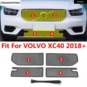 ボルボ フロントグリル XC40 2018 - 2024 ミドルインサートネット防虫メッシュカバー トリム外装