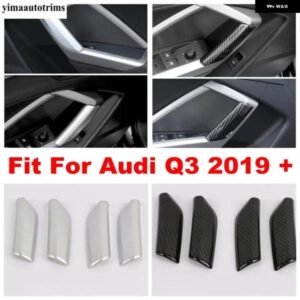 アウディ ウィンドウアームレスト ドアハンドルパネル 装飾 カバー トリム Q3 2019 - 2024 マット / カーボン インテリア