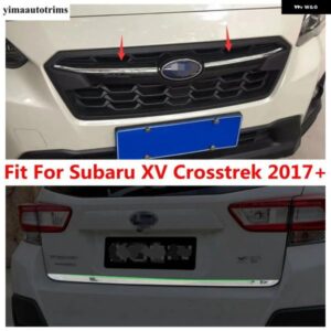 スバル フロントグリル リア トランク テールゲート ドア テール ストリップ カバー トリム XV クロストレック 2017 -2021 ステ