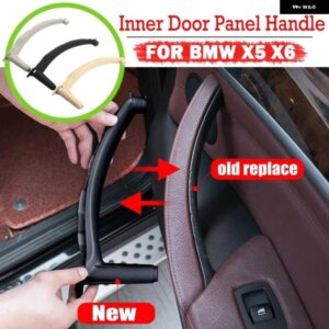 BMW LHD RHD 車内フロントリア助手席ドア左右プルハンドルカバー 内側トリム X5 X6 E70 E71 E72 2007-2013