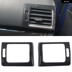 スバル WRX STI 2015-2021 ABS カーボンプリント インテリア サイドエアベントアウトレットカバー トリム 2個