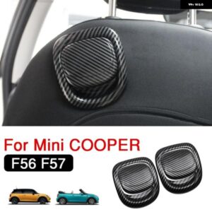 BMW カーシート バックハンドル 装飾 カバー インテリア カーボン ステッカー MINI ONE COOPER S JCW F56 F57