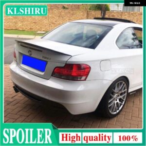 BMW グロスブラック グロスブラックカーボン調 ABS リアスポイラー カーウィング 1シリーズ 2ドア クーペ E82 E88 1M 2007 - 2013
