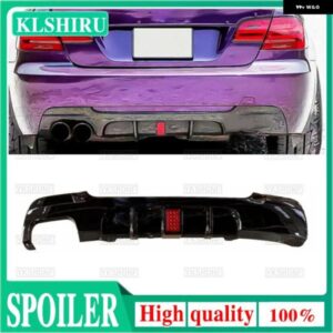 BMW E92 E93 2007-2014 M TECH リアバンパー ディフューザー ABS プラスチック ブラックリアディフューザーバンパー LED ライト付き