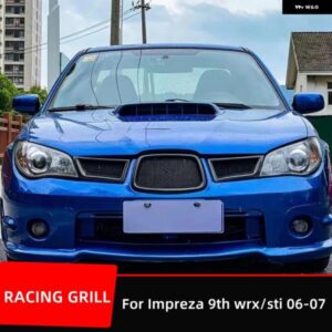 スバル インプレッサ 9TH 2006 2007 WRX STI フロントバンパー アンダーメッシュグリルカバー トリムカーボン素材外装チューニ