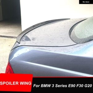 BMW 3シリーズ E90 F30 G20 320I 325I 330I 2005-2022 リアトランク 蓋車スポイラー ウィングソフト PU 素材黒 120 CMアクセサリー