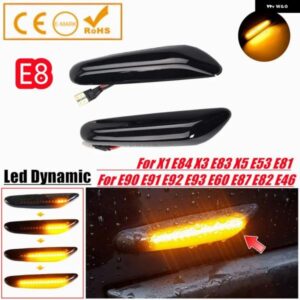 BMW 2個 LED ダイナミック サイドマーカー ウィンカー ライトシーケンシャルウインカー ライト E90 E91 E92 E93 E60 E87 E82 E46