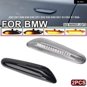 BMW LED サイドマーカー インジケーターランプ流れる ウィンカー ライト 1 3 5シリーズ E46 E60 E61 E81 E82 E87 E88 E90 E91 E92 E93 X1 E84