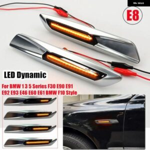 BMW 2X 1 3 5シリーズ F10 F30 E90 E91 E92 E93 E46 E60 E61 ダイナミックシーケンシャルアンバー 12V LED サイドマーカー ライト ウィンカー ランプ