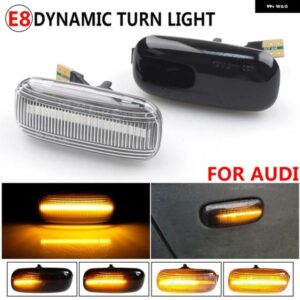 アウディ 2X LED ダイナミック サイドマーカー ウィンカー ライトシーケンシャルランプインジケーター A3 S3 8P A4 RS4 S4 B6 B7 A6 S6 RS6 C5