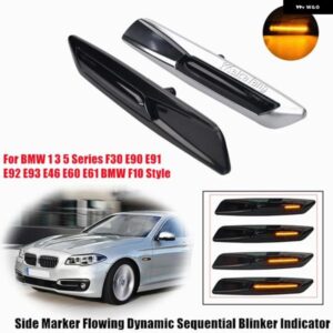 BMW 1 3 5シリーズ F10 F30 E90 E91 E92 E93 E46 E60 E61 車ダイナミックシーケンシャルアンバー 12V LED サイドマーカー ライト ウィンカー ランプ