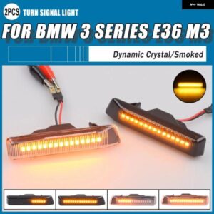 BMW フロントウイング スモークレンズダイナミック LED サイドマーカー リピーター インジケータライト 63132492179 63137164491 X5 E53 E36