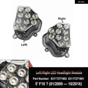 BMW 63117271901 63117271902 左右 LED ヘッドライト モジュール バイキセノン 5シリーズ F10 F11 2010-2013