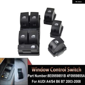アウディ A4 B6 A4 B7 2003-2008 電力マスターウィンドウスイッチボタン カーアクセサリー 8E0959851B 4F0959855A