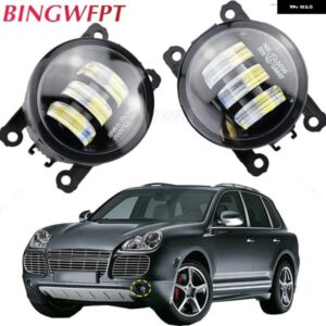 ポルシェ LED レンズ フォグライト アクセサリー カイエン 955 2002-2015 フロントバンパー フォグランプ DRL デイタイムランニ