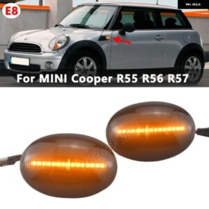BMW ペア流れる ウィンカー ライト ダイナミック LED サイドマーカー サイドインジケーター ウインカー MINI COOPER R55 R56 R57 R58 R59 2007-2013