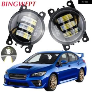 スバル 2個 LED フォグライト フロント フォグランプ DRL WRX STI フォレスター BRZ XV アウトバックインプレッサレガシィ