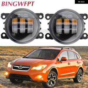 スバル 2個 車左 + 右 LED フォグライト アセンブリ DRL デイタイムランニングライト 12V フォレスター WRX STI XV 20