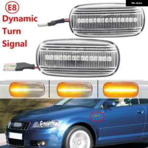 アウディ サイドマーカー ライト ダイナミック LED ウィンカー 点滅インジケーター A3 S3 8P A4 B6 B8 B7 S4 RS4 A6 S6 C5 8E0949127
