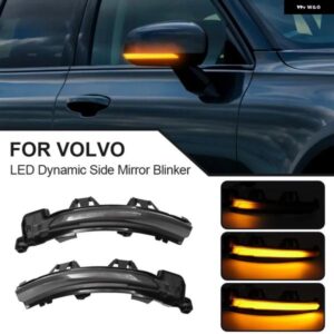 ボルボ 2X LED シーケンシャル ダイナミック サイドミラー ウインカー ライト ターン シグナル ランプ V60 V90 S90 XC40 OEM#:31498601 31498602