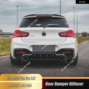 BMW F20 F21 M135I M140I LCI 2015-2019 マクストンスタイルリアバンパー ディフューザーリアディフューザースポイラー リップスプリッターカーアクセサリー