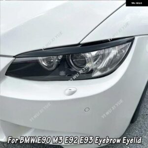 BMW 3シリーズ E90 M3 E92 E93 PER LCI 2005 - 2008 ヘッドライト アイブロウランプ 2個 カバー トリム ステッカー