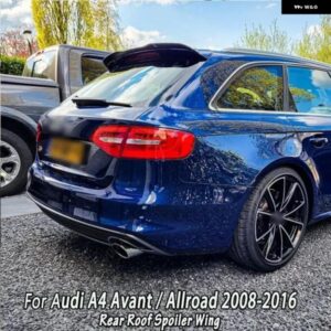 アウディ A4 B8 8.5 アバント/オールロード 2008-2016 リアトランク ルーフスポイラー リアルーフリップスポイラー ウィングテール翼カーアクセサリー