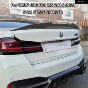 BMW G30 F90 M5 525I 530I 540I 550I 520D 530D 2016-2023 PSM スタイルリアブーツ スポイラー リアトランク ルーフリップスポイラー キャップトリム