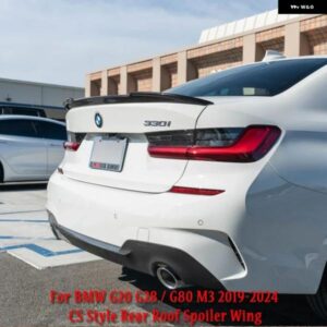 BMW G20 G28 G80 M3 2019-2024 CS スタイルリアトランク ブーツ リップスポイラー 318I 320I 330I M340I リアルーフリップキャップスポイラー ウィング