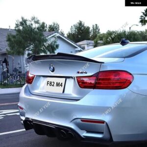 BMW F82 M4 2014-2020 2ドアベースクーペ CS GTS DTM PSM スタイルリアブーツ スポイラー ウィングリアルーフリップスポイラー キャップエクステンション