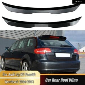 アウディ A3 スポーツバック 8P フェイスリフト 2004-2013 リアルーフスポイラー ウイング グロスブラック車リアテールウイング 装飾 汎用 チューニング