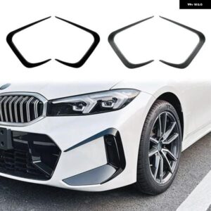 BMW G20 G21 318I 320I 330I M340I 2022-2023+ LCI M-SPORT フロントバンパー リップスポイラー スプリッターサイドエアインレットベントトリム ステッカー
