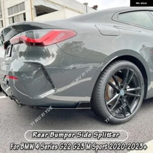 BMW G22 G23 M スポーツ 2020-2023 リアバンパー サイドリップスポイラー スプリッターリアバンパー サイドスカートスポイラー 翼スプリッター