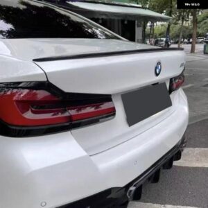 BMW 5シリーズ G30 F90 M5 2016-2023 M5 スタイルリアトランク ルーフリップスポイラー ウィングリアブーツ リップキャップスポイラー スプリッター外装