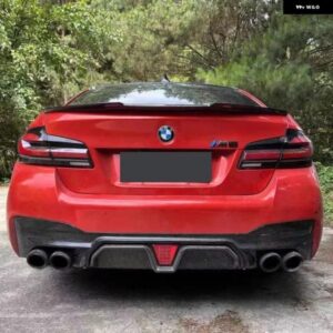 BMW 5シリーズ G30 F90 M5 2016-2023 M4 スタイルリアブーツ リップキャップスポイラー ウィングテールウィングリアトランク ルーフリップスポイラー