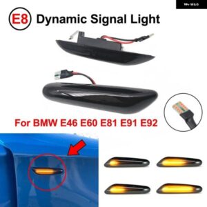 BMW 2個 LED ダイナミック ウィンカー サイドマーカー ライトシーケンシャル点滅車 E46 E60 E61 E81 E87 E82 E88 E90 E91 スティング