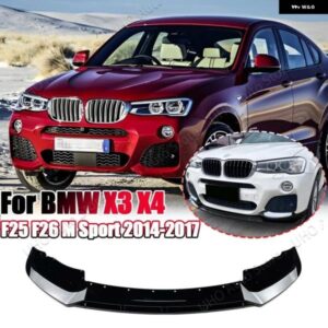 BMW X3 F25 X4 F26 M スポーツ フロント バンパー リップ スポイラー スプリッター ディフューザー M40I XDRIVE 20I 28I 30I 35I 20D 30D 35D 2014-2017